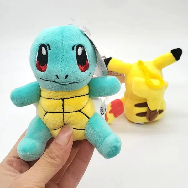 Squirtle and Pikachu Keychain Plushie