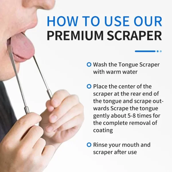 Stainless Steel Tongue Scraper How to use